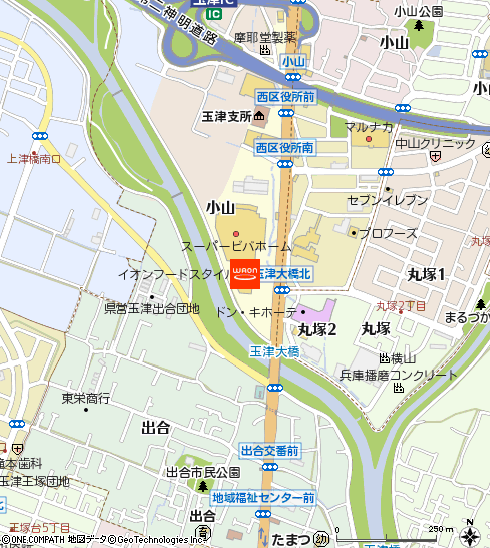 イオンフードスタイル玉津店付近の地図